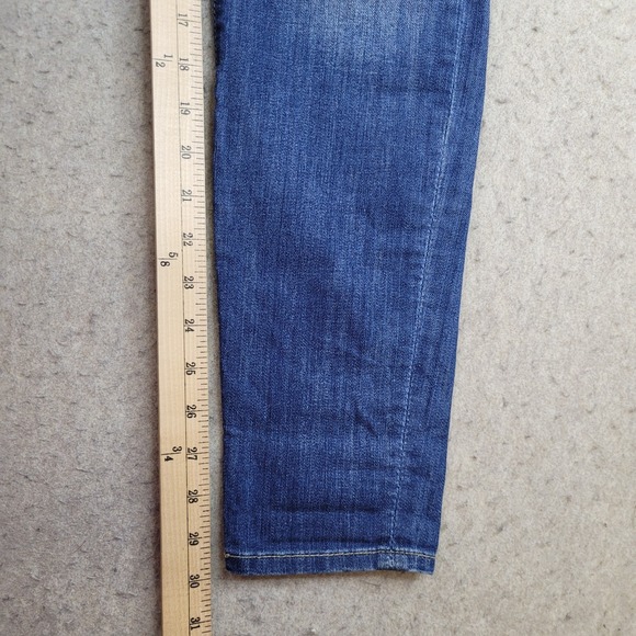 7 For All Mankind Gwenevere Low Rise Skinny Jeans For Women's Size 26 Blue Denim - Picture 10 of 12